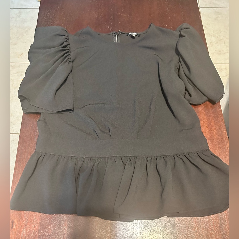 Express Black Peplum Blouse